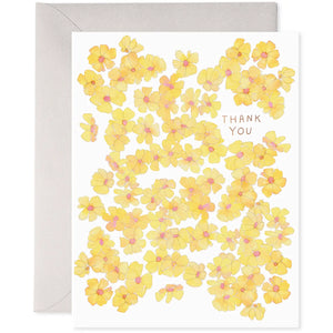 E Frances Greeting Card - Thank You Yellow Flowers