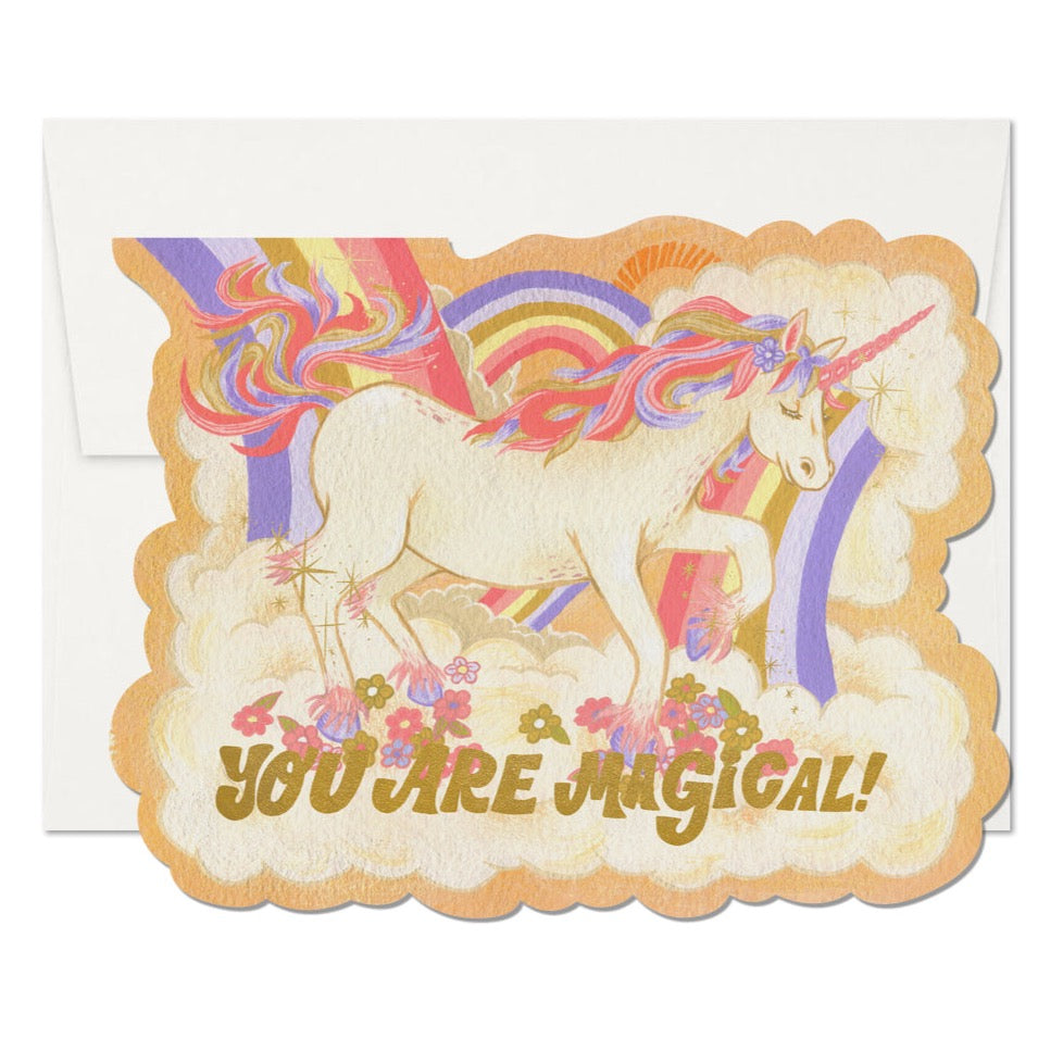 Red Cap Cards Greeting Card - Unicorn You are Magical