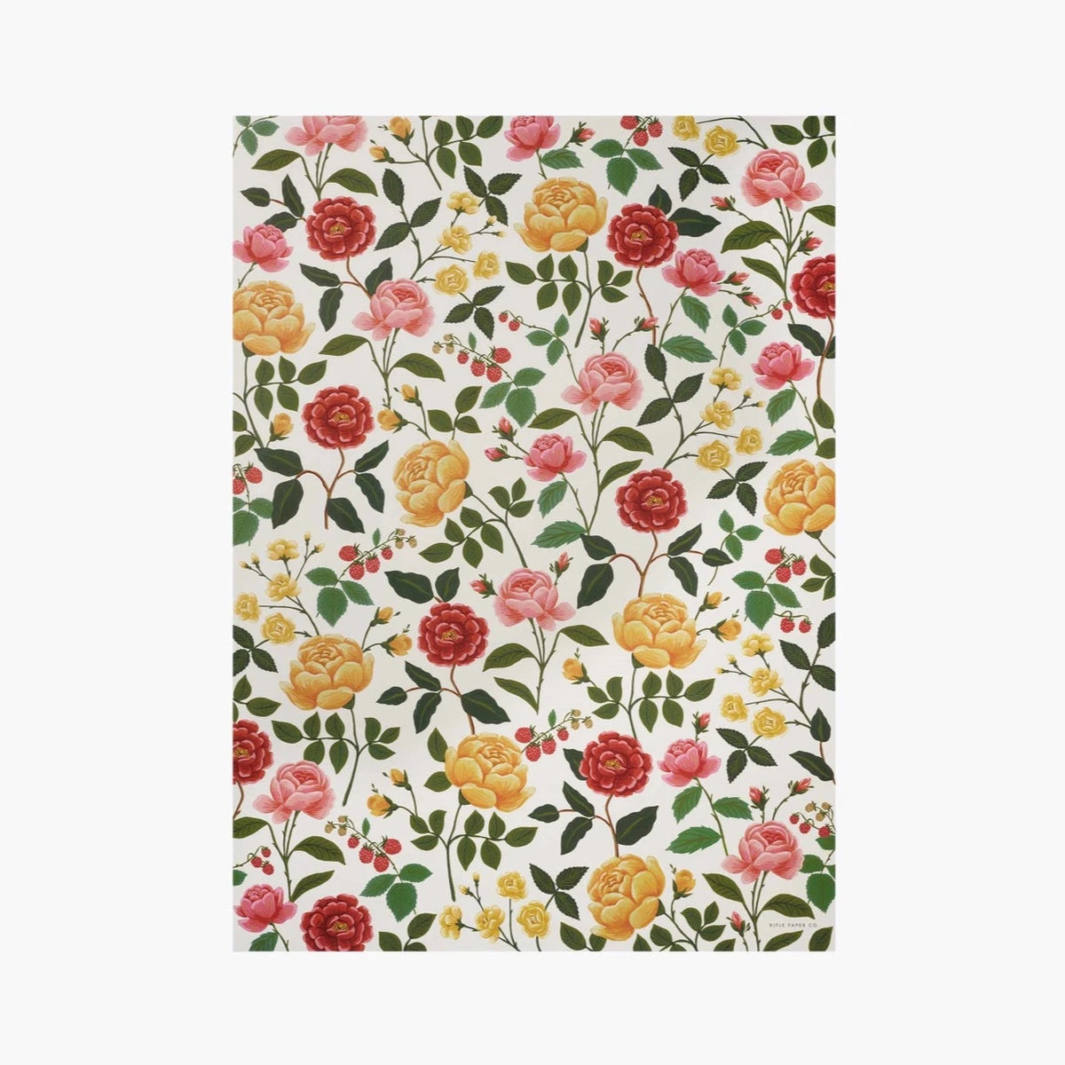 Rifle Paper Co. Wrapping Sheet Roses Duly Noted Stationery