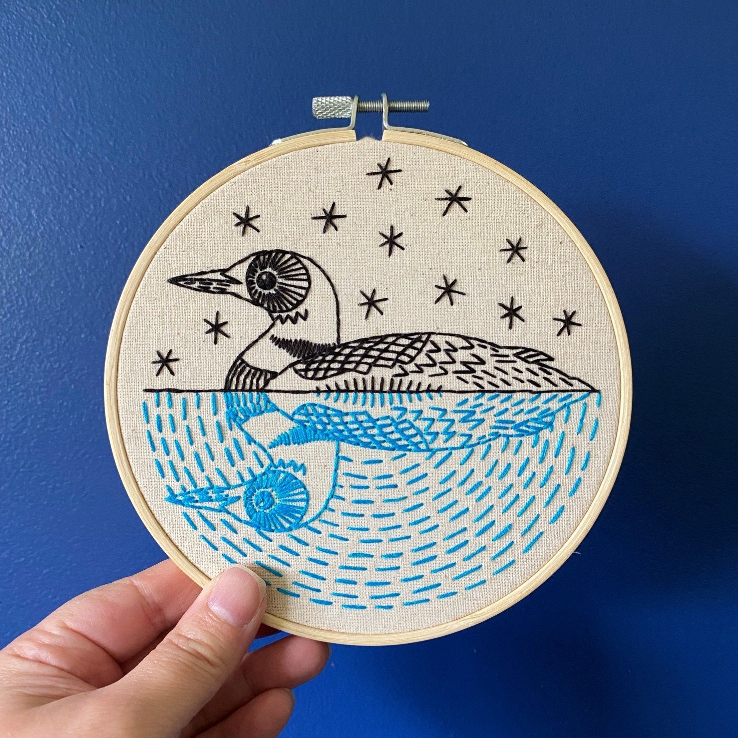Hook, Line & Tinker Embroidery Kit - Loon