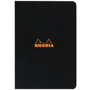 Rhodia Notebook Stapled A4 Lined - Black