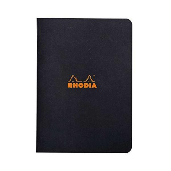Rhodia Notebook Stapled A5 Lined - Black