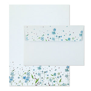 Letter-Perfect Stationery - Blue Flowers