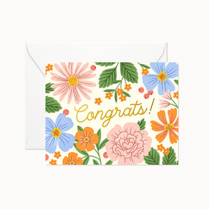Linden Paper Co. Greeting Card - Congrats Summer Garden