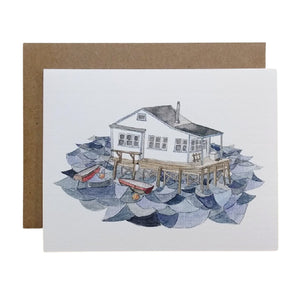Kat Frick Miller Greeting Card - House On The Water