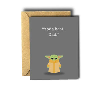 Bee Unique Greeting Card - Yoda Best, Dad