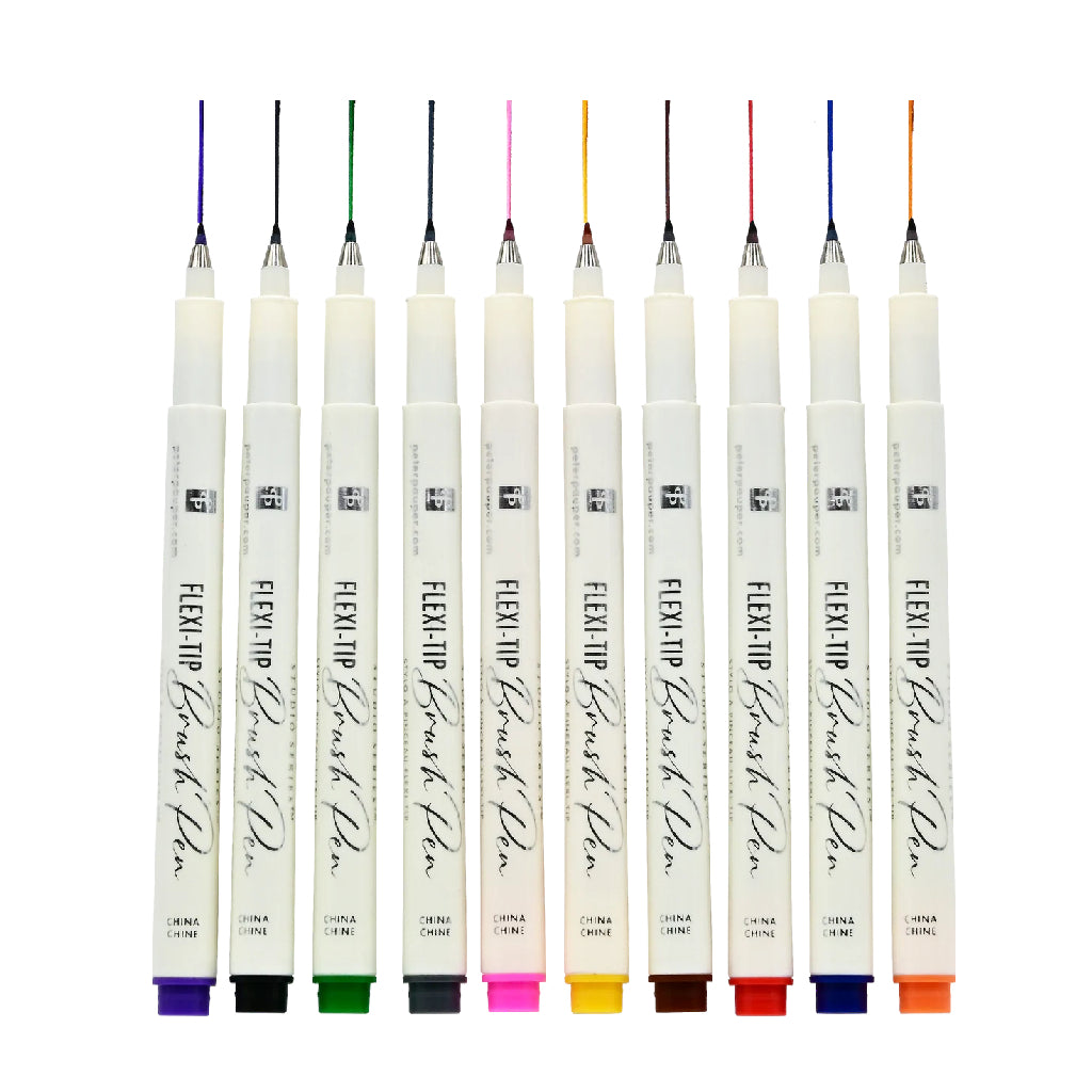 Studio Series Flexi-Tip Brush Pens - Set of 10