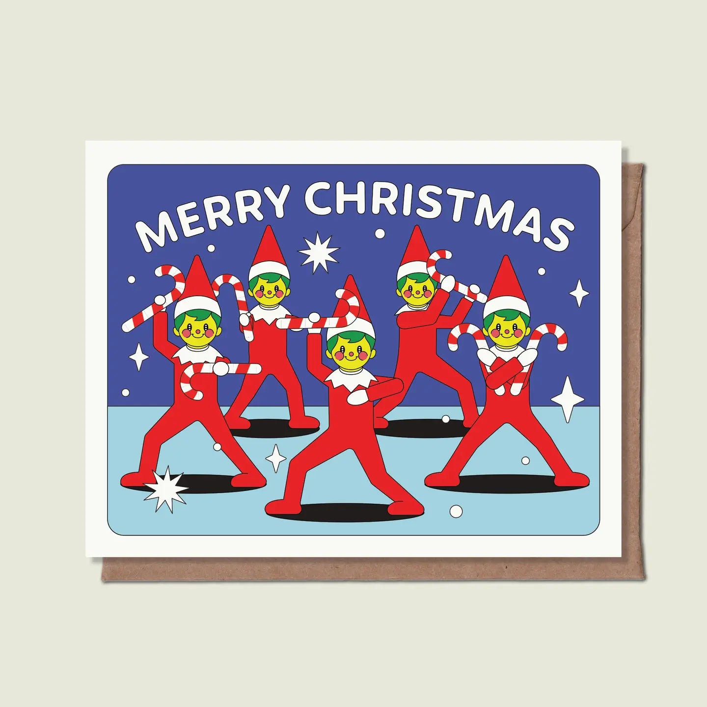 Épée Lapin Studio Greeting Card - Christmas Power Rangers