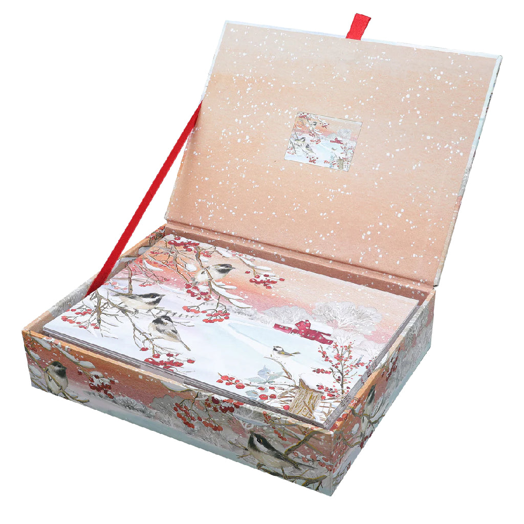 Peter Pauper Press Snowy Songbirds Deluxe Boxed Holiday Cards