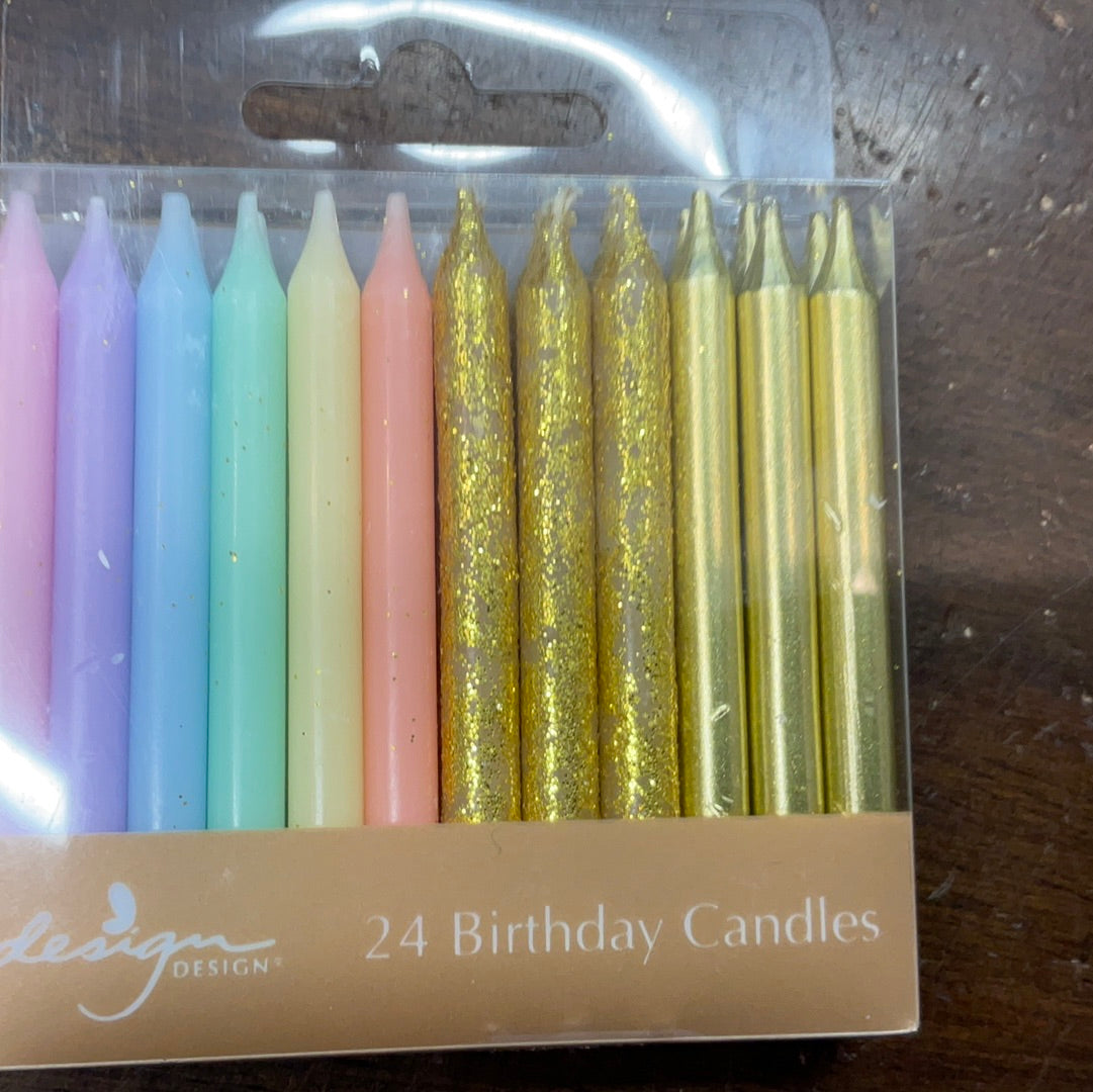 Birthday Candles - Pastel Pinwheel Mix