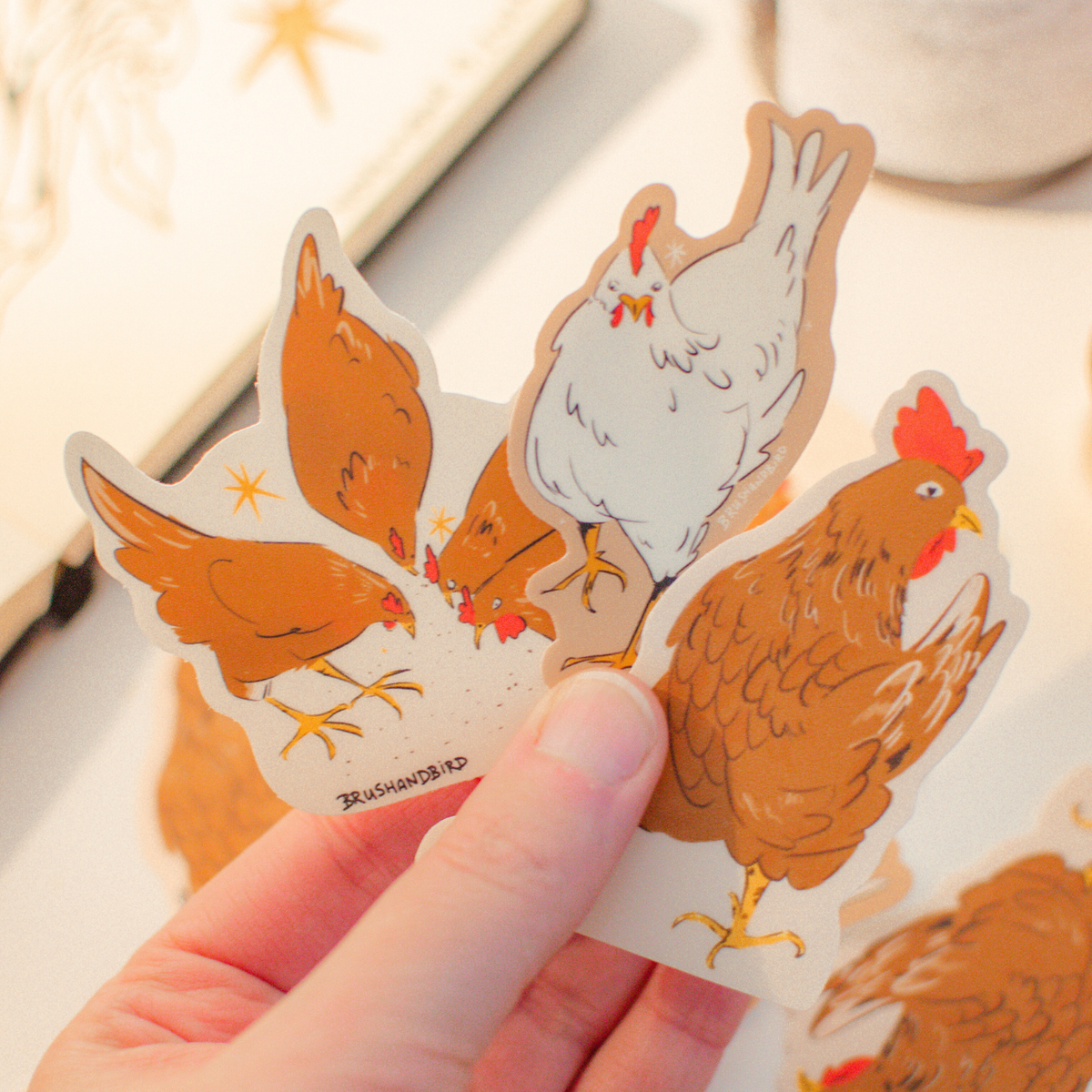 Sticker - White Chicken – Duly Noted Stationery