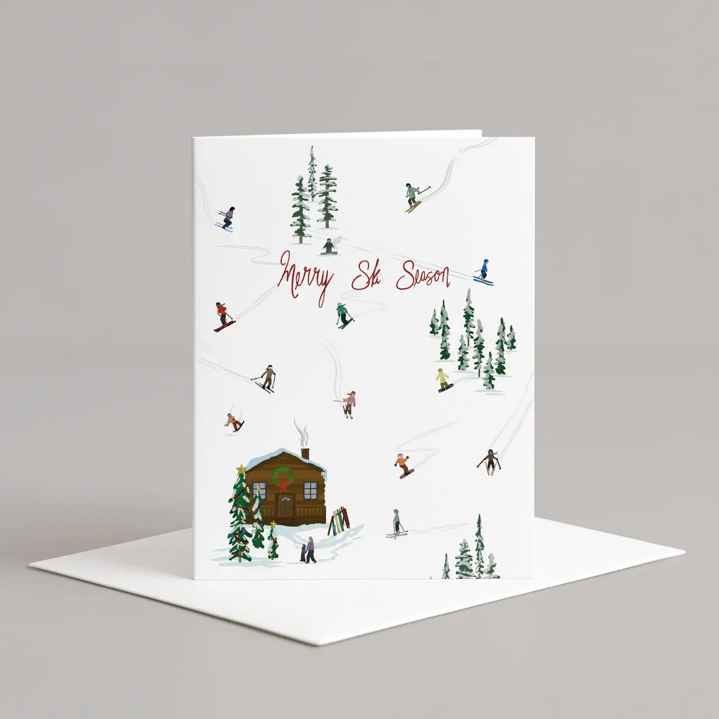 Bygone Art Project Greeting Card - Merry Ski Season