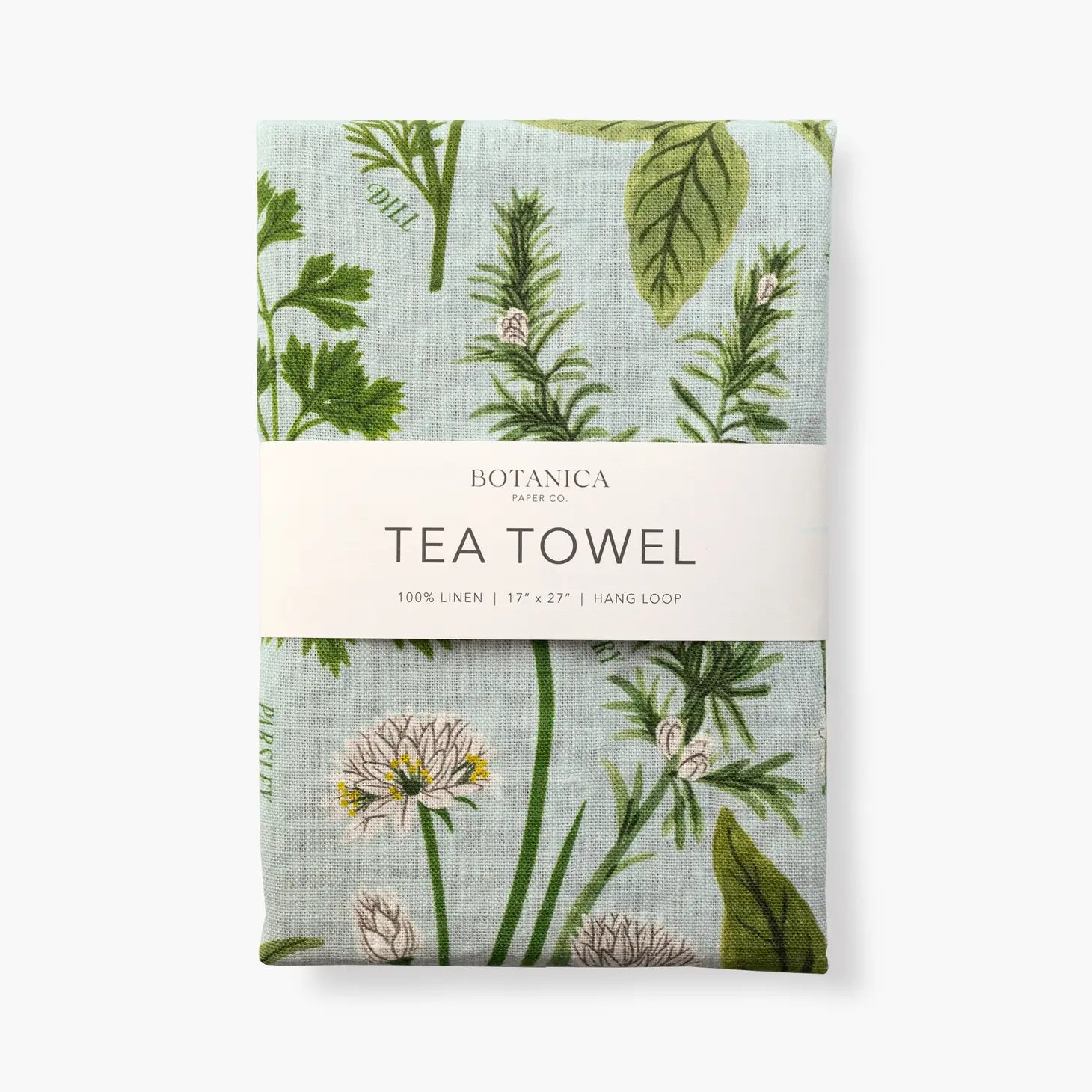 Linen Tea Towel - Herb Garden