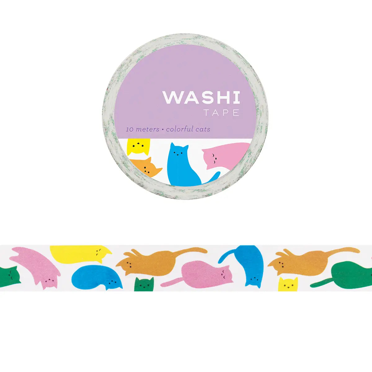 Washi Tape - Colourful Cats