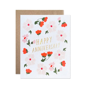 Hartland Cards Greeting Card - Foil Anniversary Garden