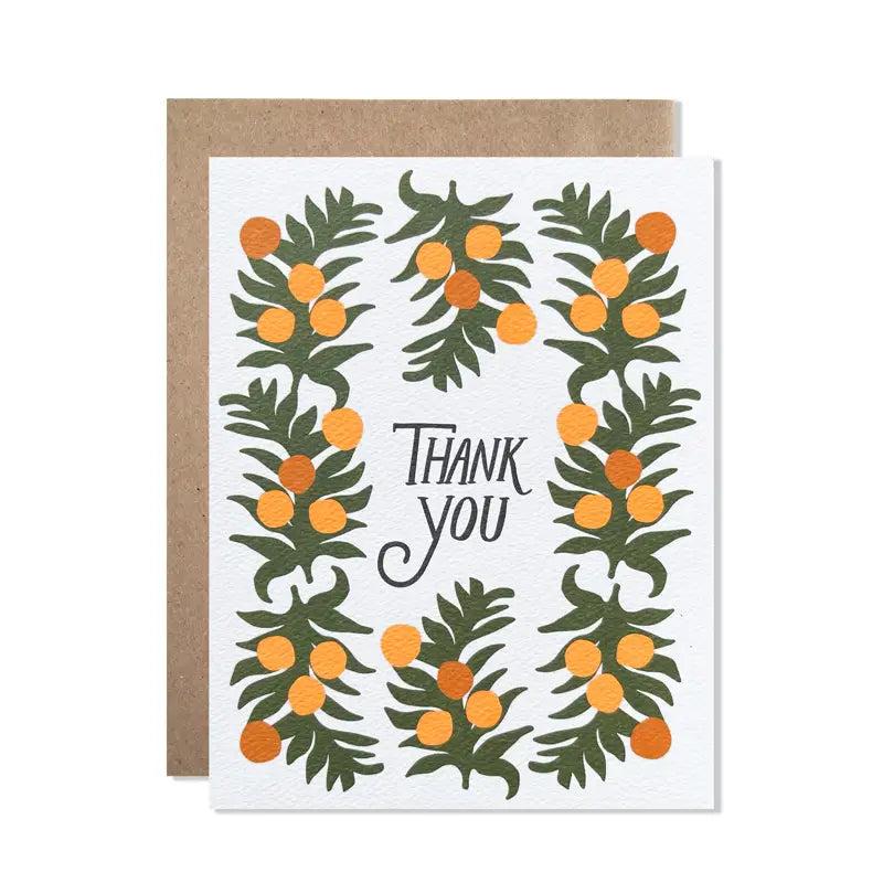 Hartland Cards Greeting Card - Thank you Oranges