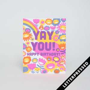 Egg Press Greeting Card - Yay! Birthday