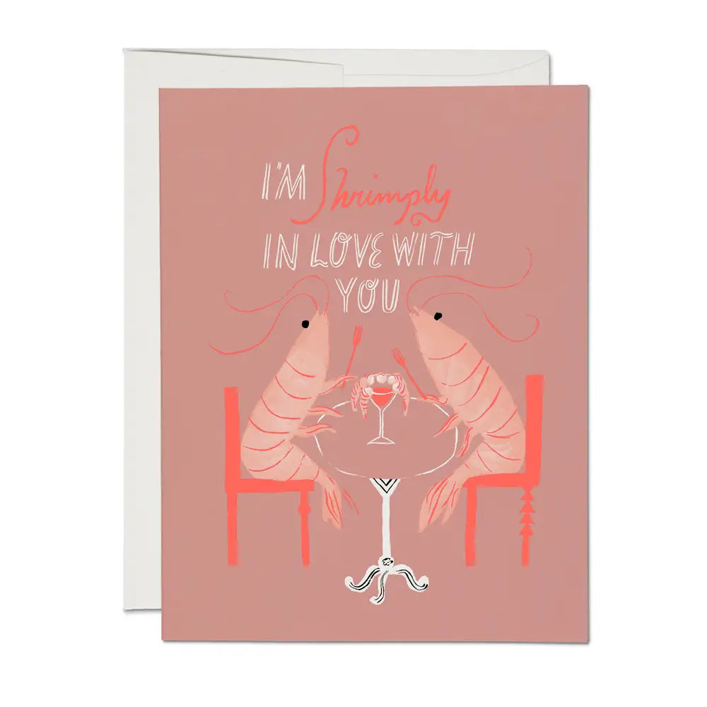 Red Cap Cards Greeting Card - Shrimply Love