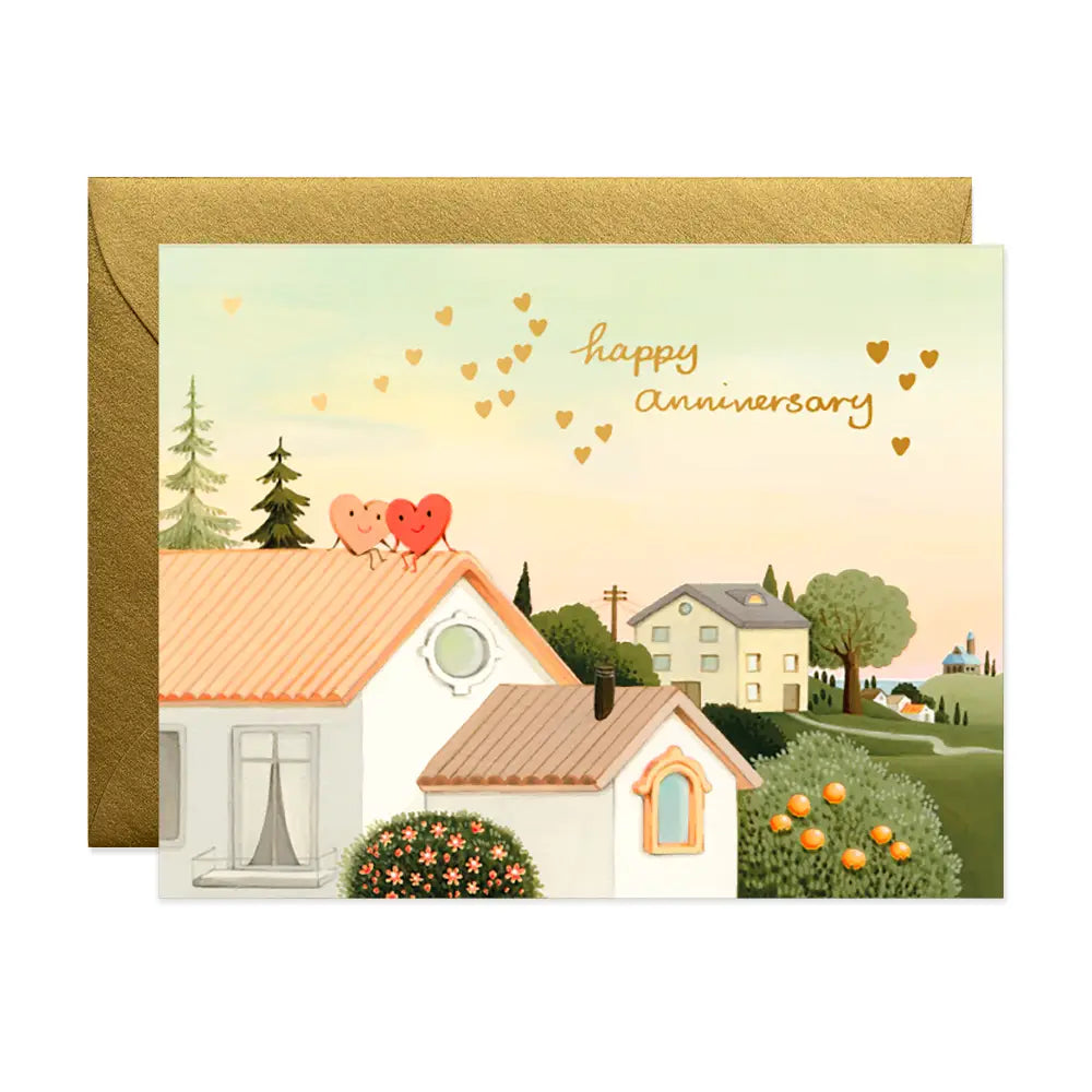 JooJoo Paper Greeting Card - Anniversary Hearts