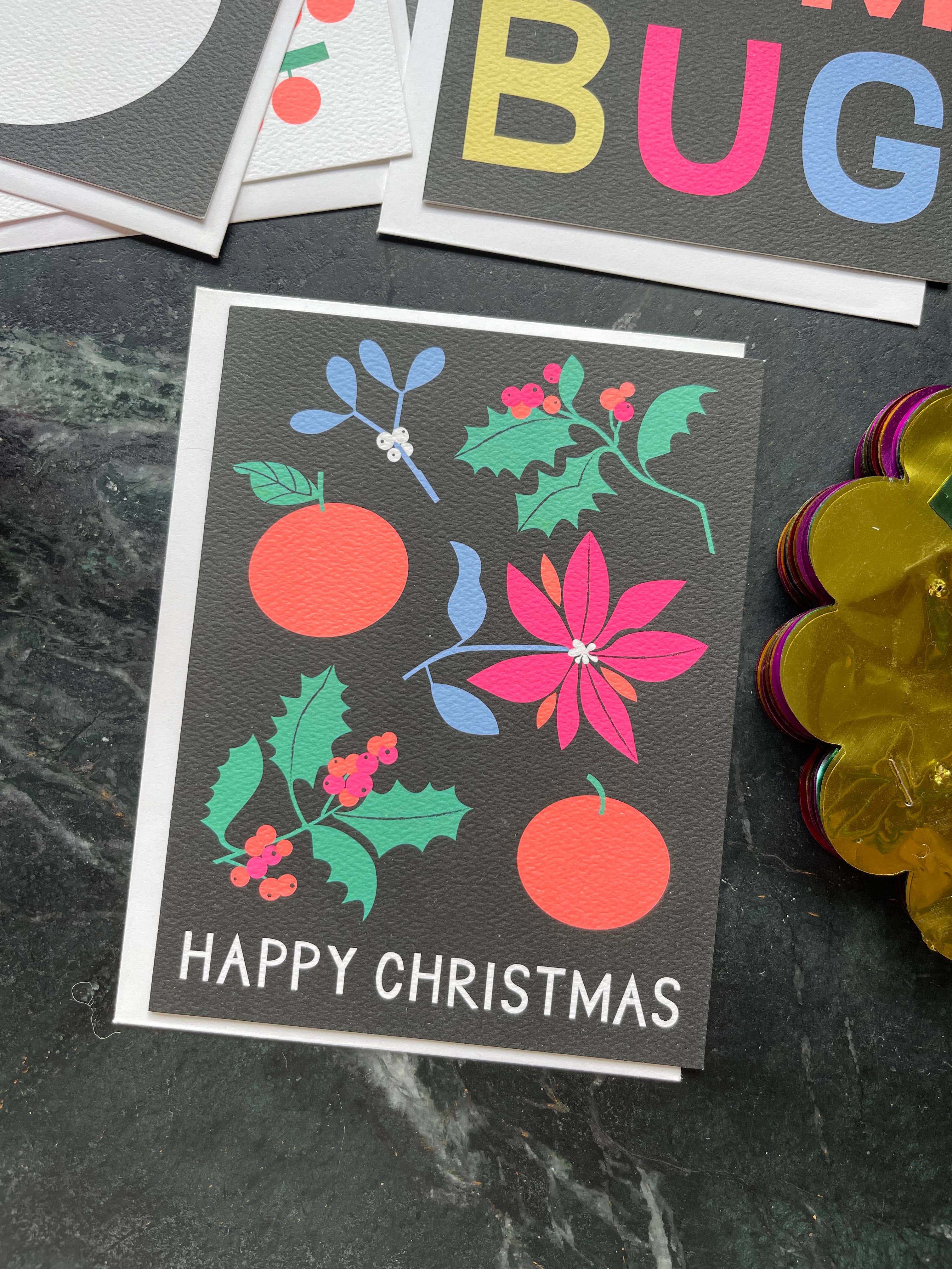 Greeting Card - Clementine Floral Christmas