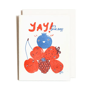 Homework Letterpress Studio Greeting Card - Yay! It's Your Day