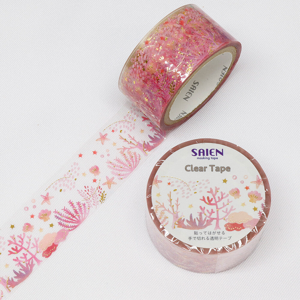 Washi Tape - Clear Tape Coral