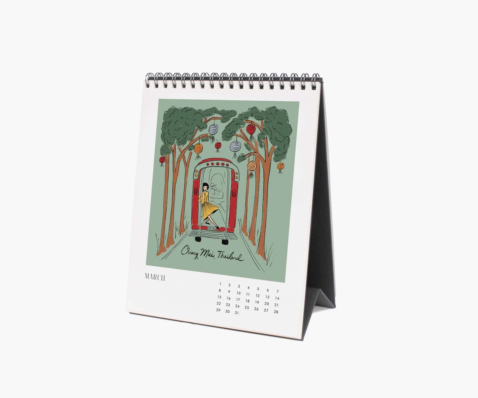 Rifle Paper Co. 2026 Desk Calendar - Travel Sketchbook