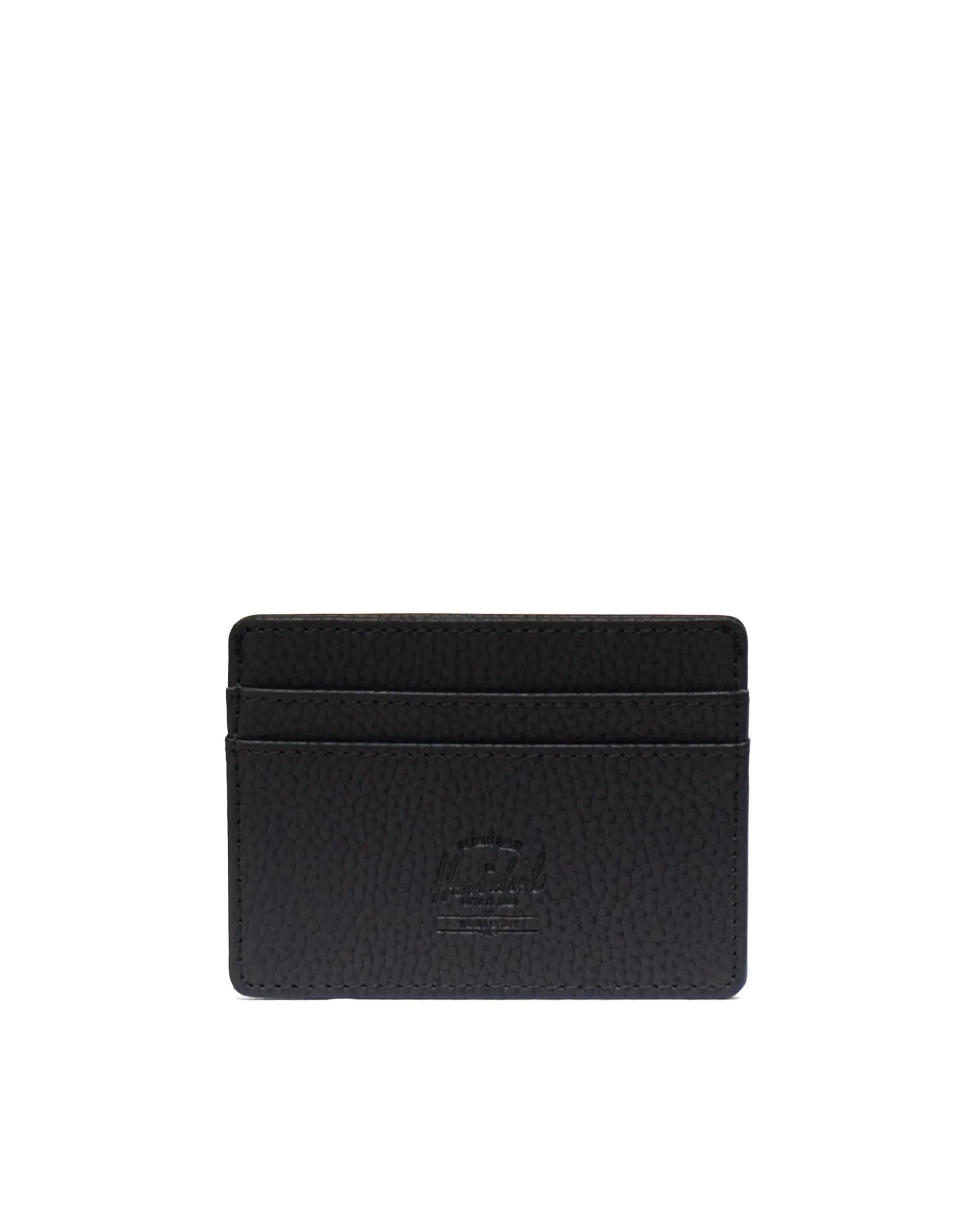 Herschel Charlie Cardholder Wallet - Black Vegan Leather