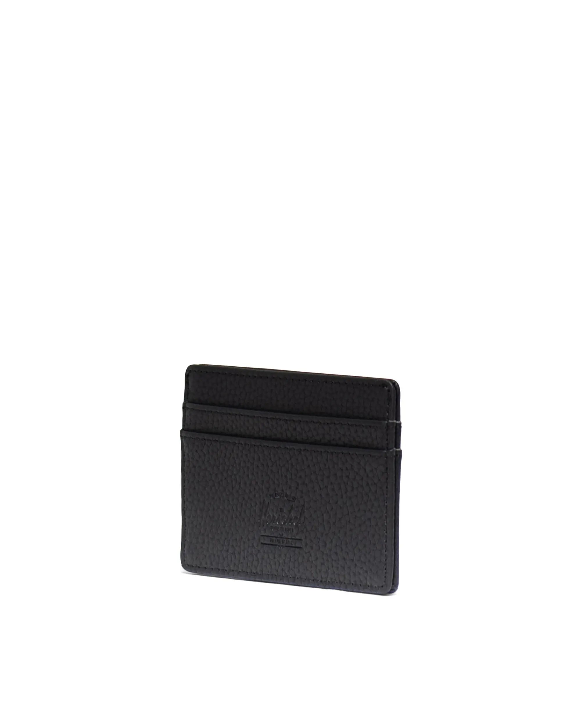 Herschel Charlie Cardholder Wallet - Black Vegan Leather