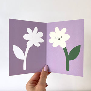 Greeting Card - Die Cut Flower