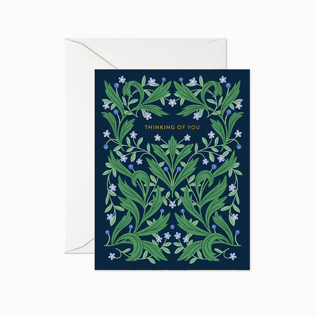 Linden Paper Co. Greeting Card - Thinking Of You Navy