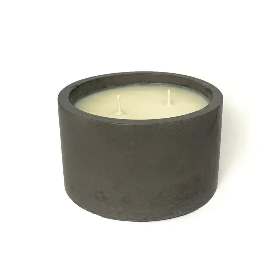 Concrete Soy Candle 12oz - Tobacco & Amber
