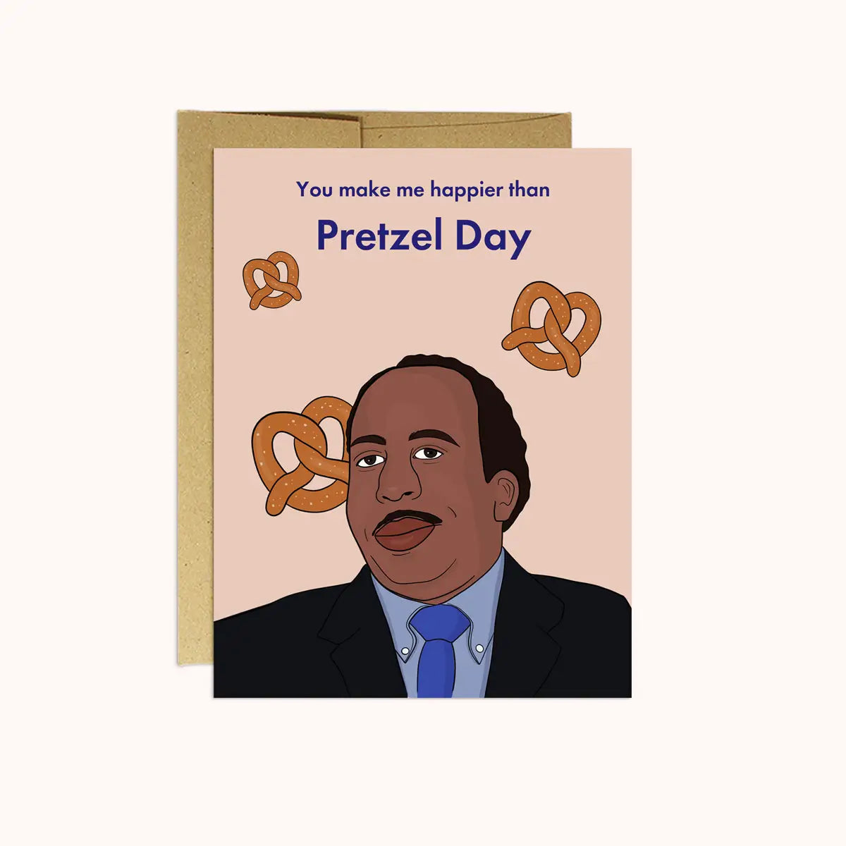 Party Mountain Greeting Card - Stanley Pretzel Day
