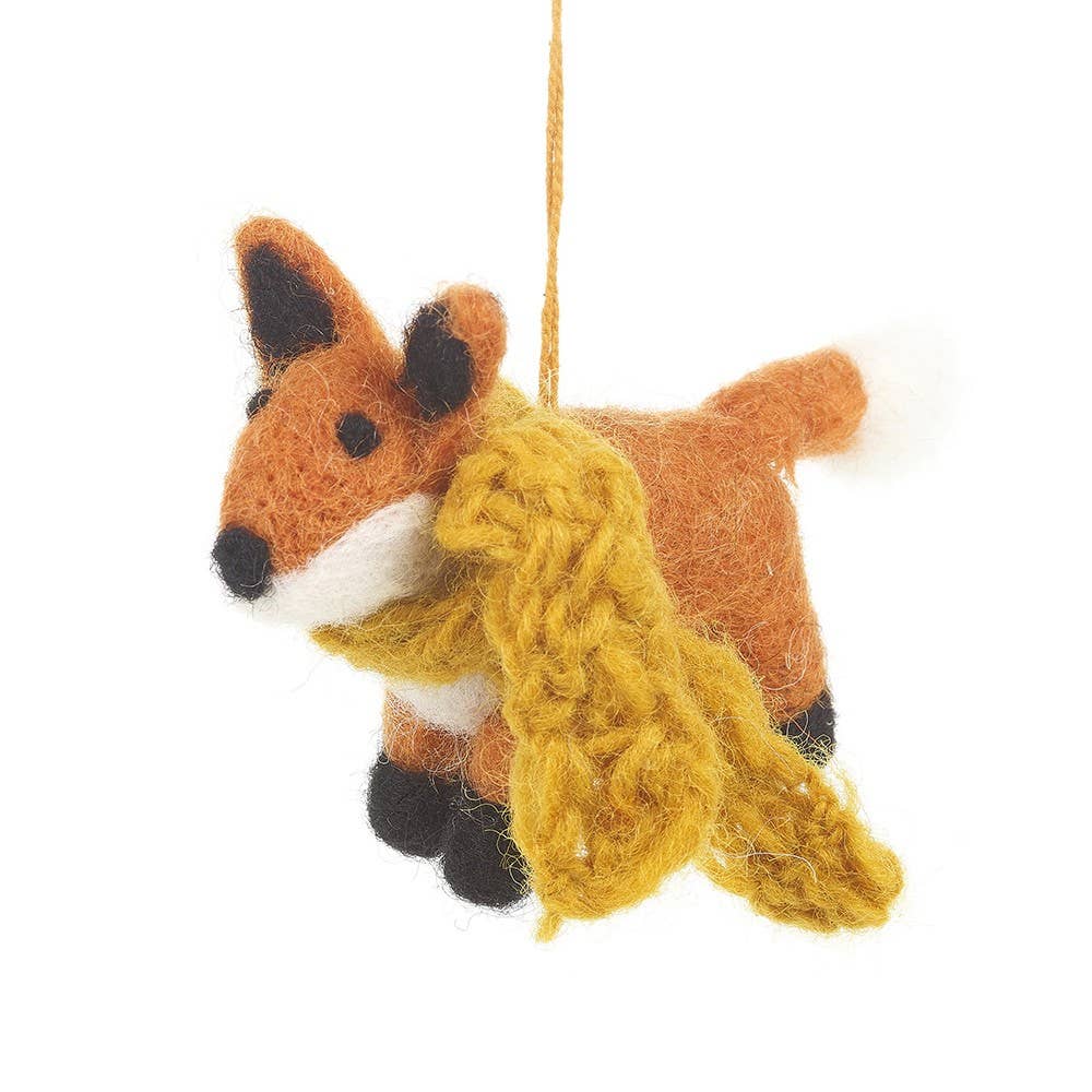 Handmade Felt Ornament - Rusty Fox Biodegradable