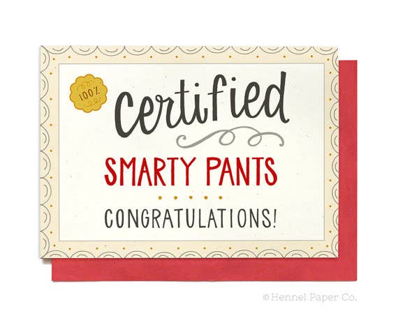 Greeting Card - Certified Smarty Pants