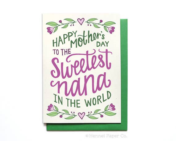 Greeting Card - Sweetest Nana