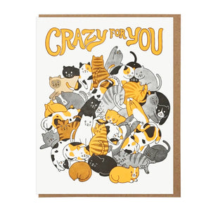Lucky Horse Press Greeting Card - Crazy For You Cats