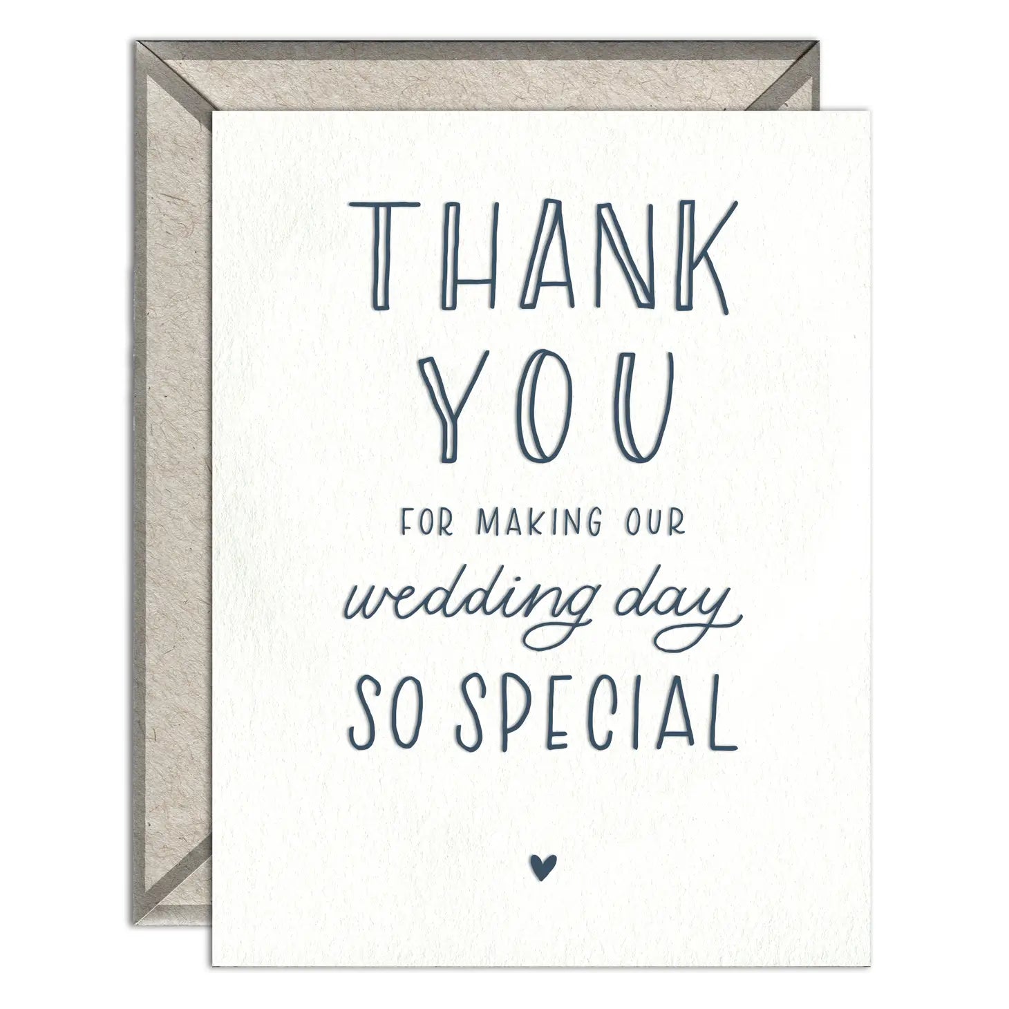 Ink Meets Paper Greeting Card - Wedding Thank You