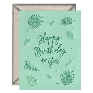 Ink Meets Paper Greeting Card - Birthday Ferns