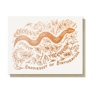 Paper Parasol Press Greeting Card - Snake Birthday