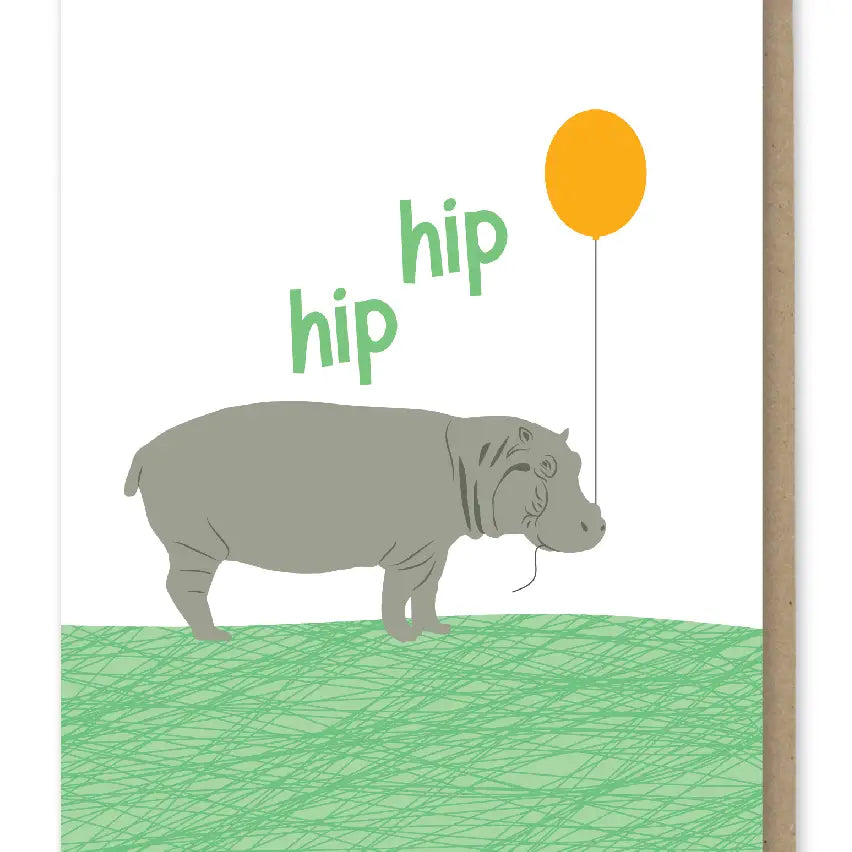 Greeting Card - Hippo Hooray
