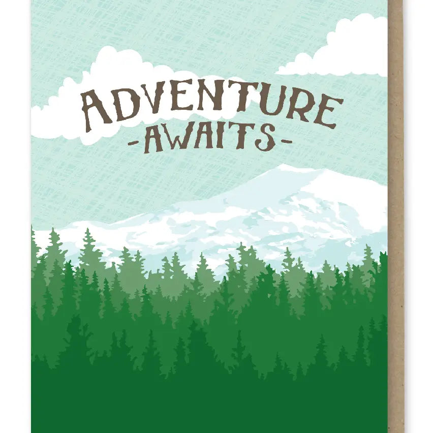 Modern Printed Matter Greeting Card - Adventure Awaits