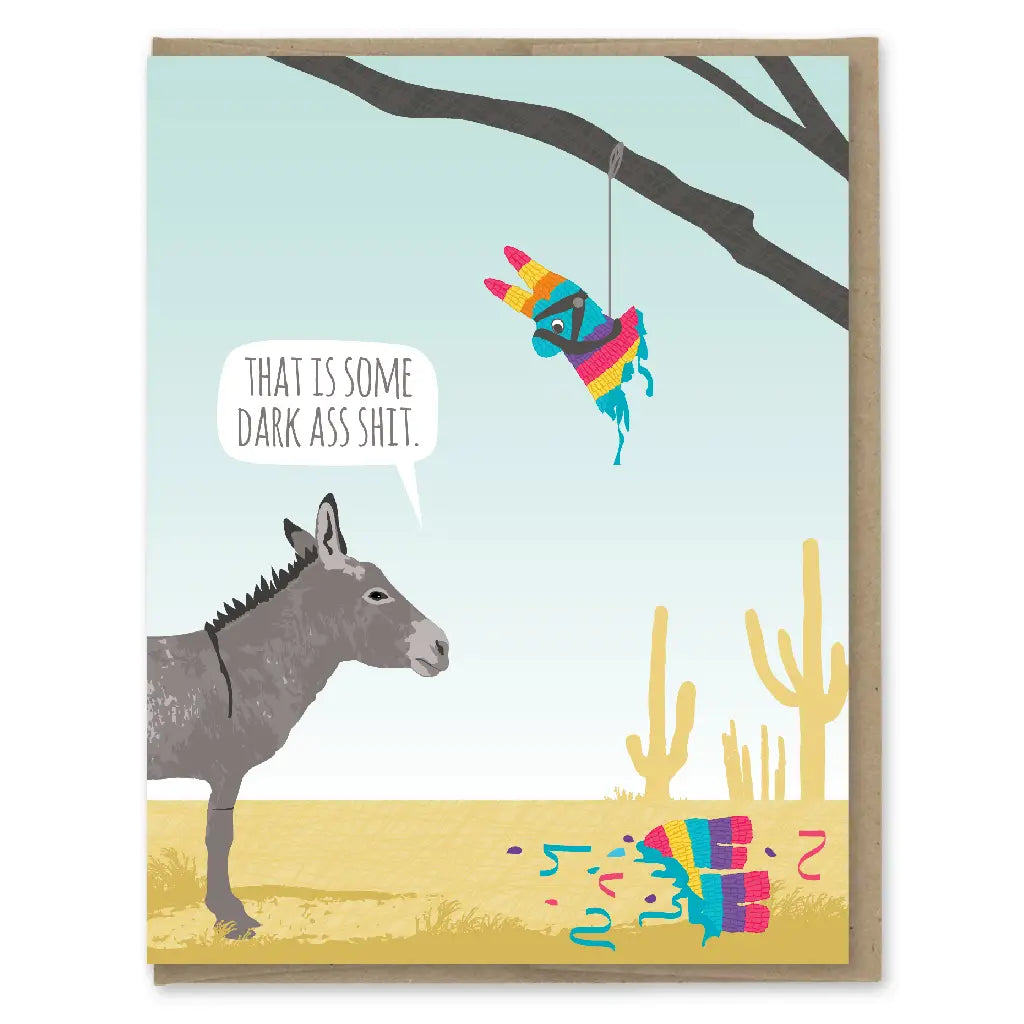 Modern Printed Matter Greeting Card - Donkey Piñata