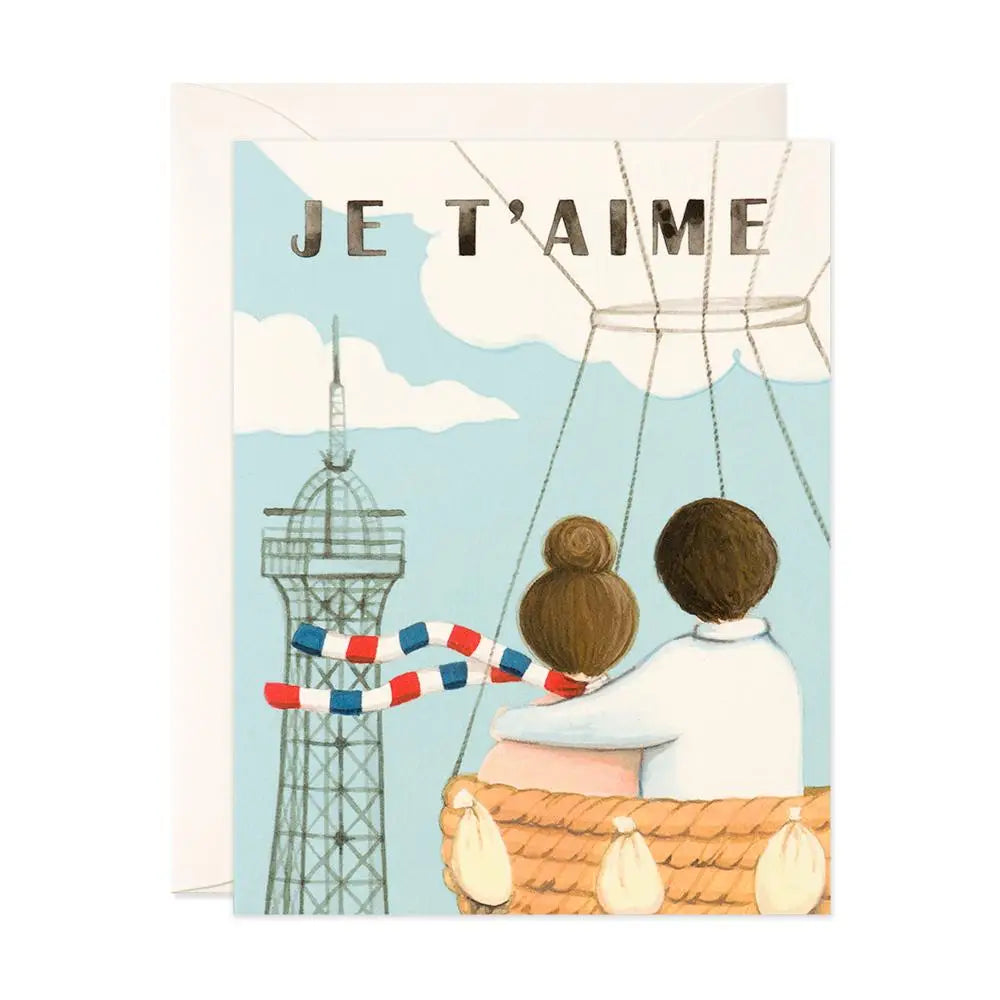 JooJoo Paper Greeting Card - Je T'aime