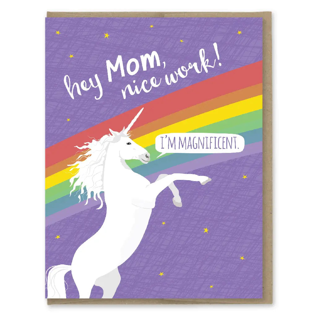 Modern Printed Matter Greeting Card - Magnificent Unicorn