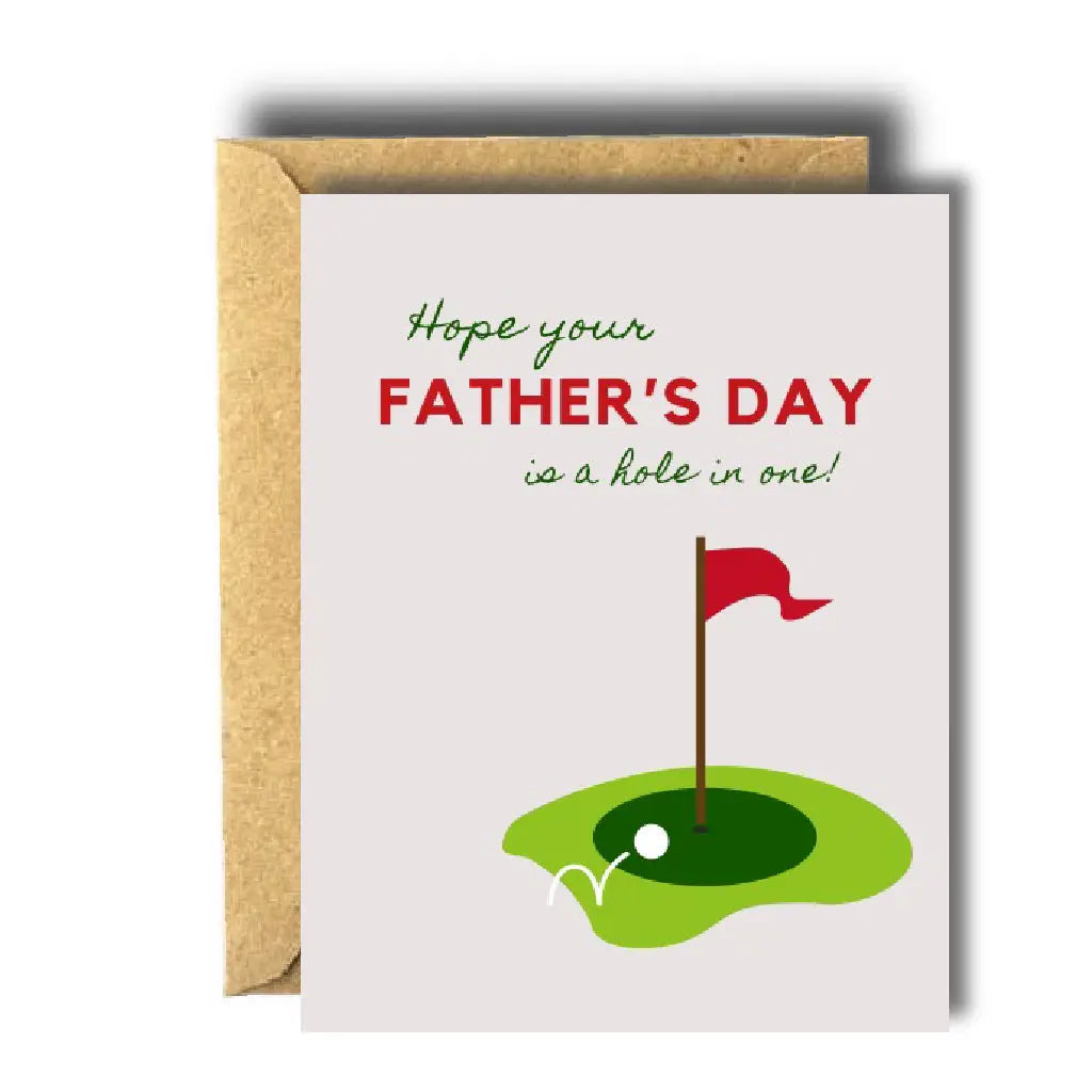 Bee Unique Greeting Card - Hole In One Father's Day