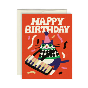 Paperole Greeting Card - Jazzy Cat