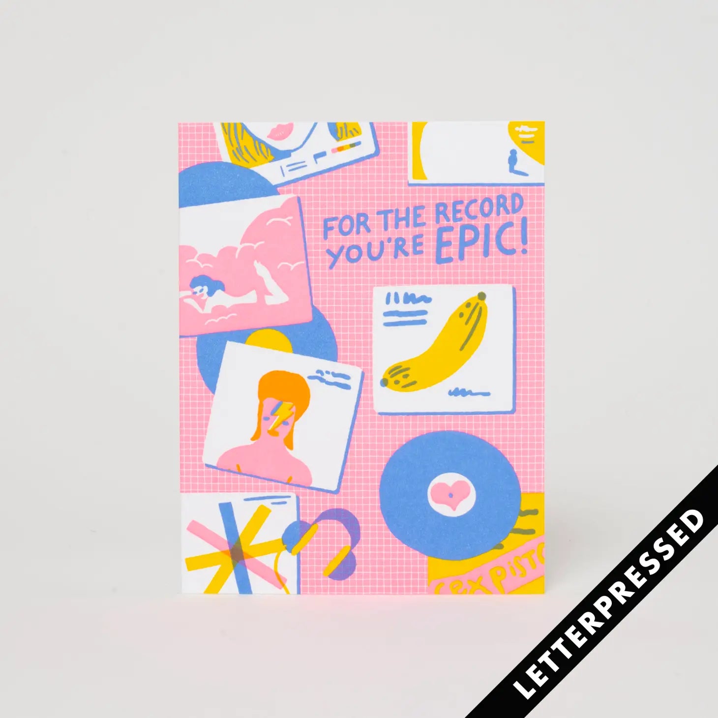 Egg Press Greeting Card - For The Record