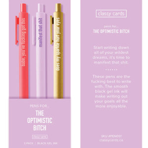 Pen Set - Optimistic Bitch
