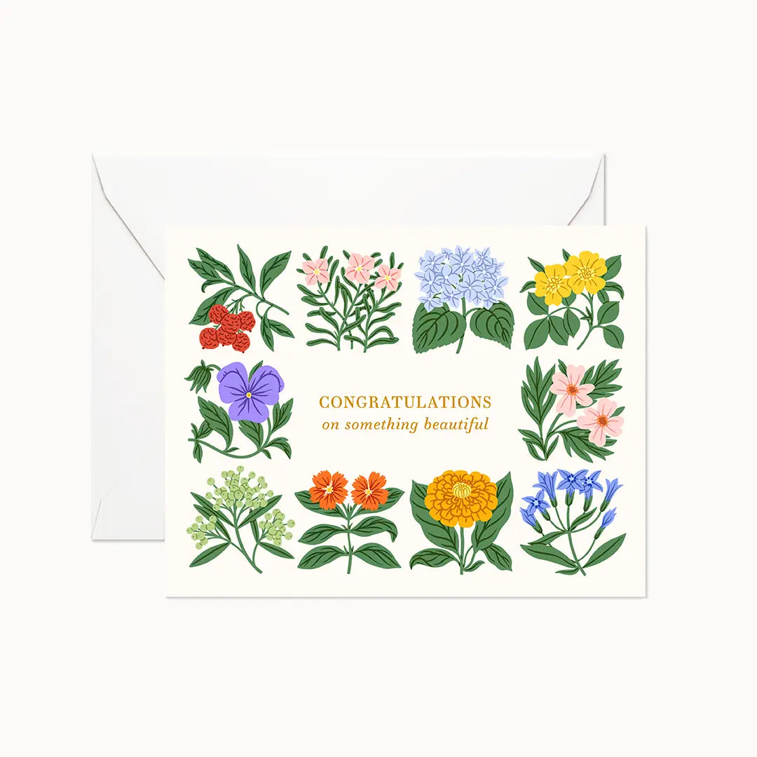 Linden Paper Co. Greeting Card - Something Beautiful Congrats